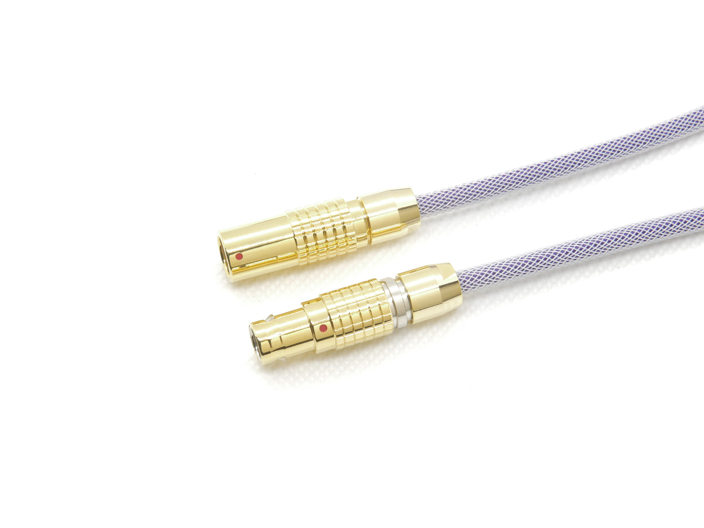 White on Purple Lemo Style Cable